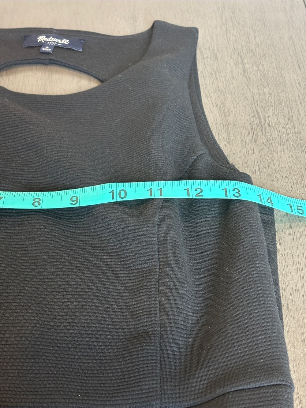 🖤Madewell Pleated Midi Dress Womens 4 Black Sleeveless Cocktail Party Wedding🖤 - Picture 8 of 12